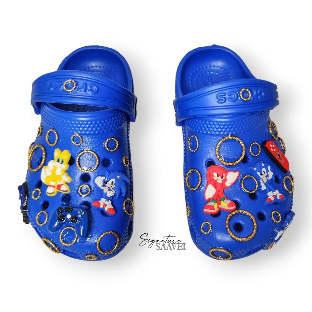 BRAND NEW Signature 'Sonic&Friends' Crocs (Kid's Size 9C)